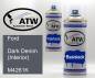 Preview: Ford, Dark Denim (Interior), M4261K: 400ml Sprühdose + 400ml Klarlack - Set, von ATW Autoteile West.